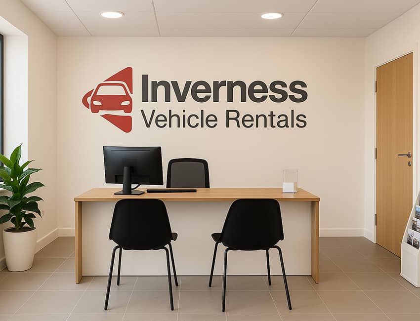 Inverness Vehicle Rentals Highland office interior